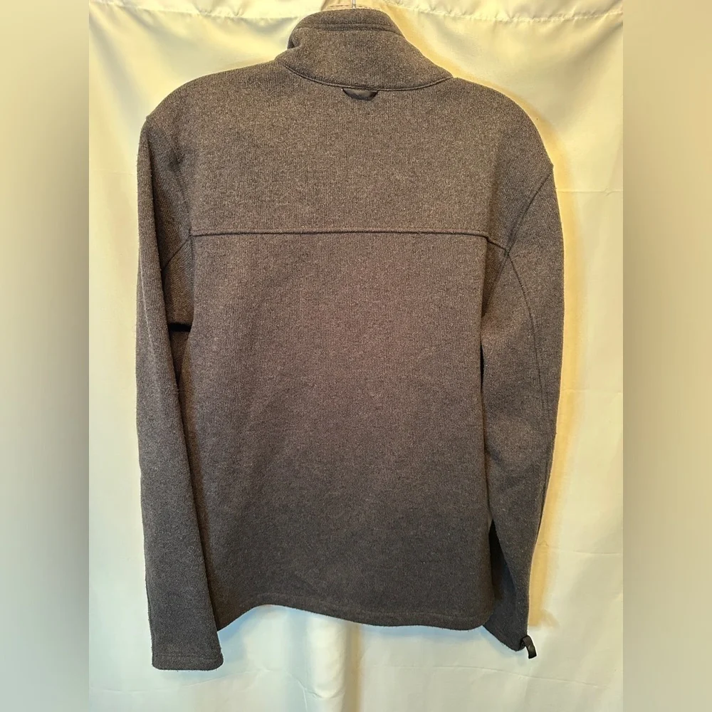 The North Face Men’s Size S Midweight Full Zip Jacket Gray‎ White Logo Pockets